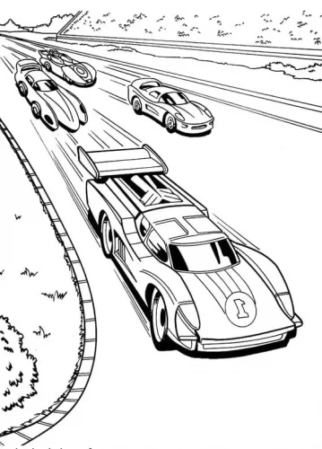 Imágenes de Carros de Carrera para Colorear: Dibujos de Autos Deportivos para Imprimir [Actualizado]